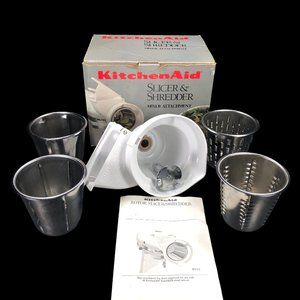 White KITCHEN AID Rotor Slicer Shredder Mixer Attachment FOR Stand Mixer
